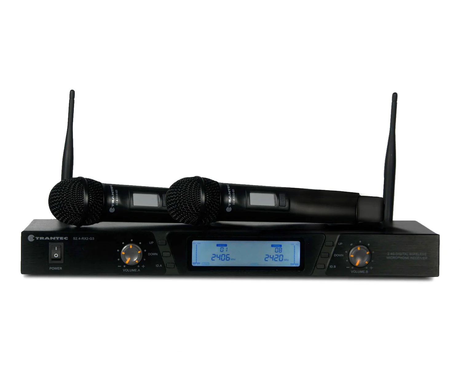 Trantec Dual Receiver System with 2 Handheld Transmitters
