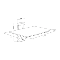 TTAP Single Glass AV Wall Shelf