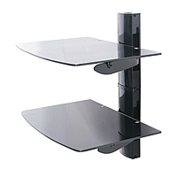 TTAP Double Glass AV Wall Shelf
