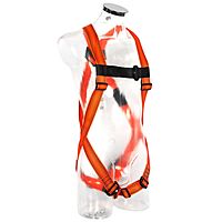 Skypro 1-punts harnas met normale sluiting – zwart/oranje