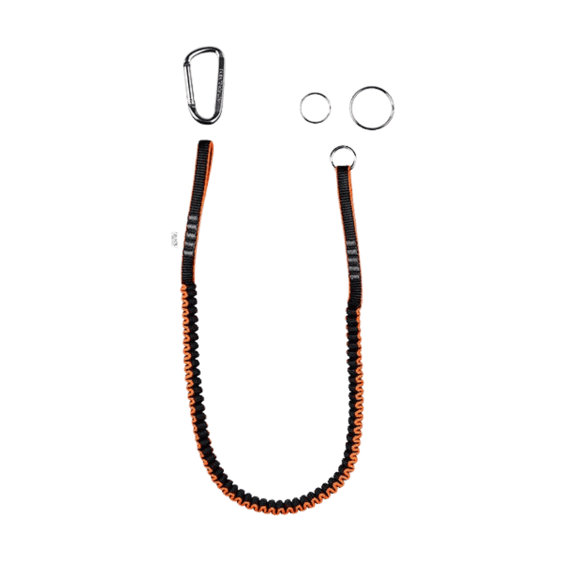 Black Bull Tool Lanyard zwart-oranje – ring-ring, maximale zichtbaarheid en zekerheid