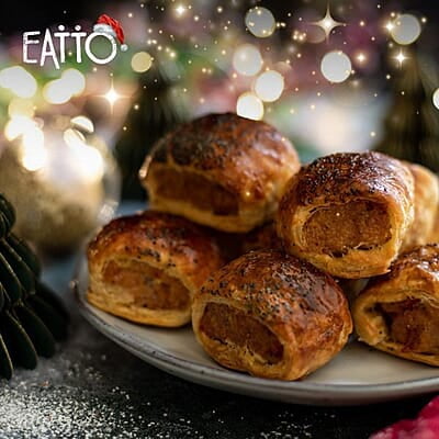 Christmas Only - Mini Vegan Sausage Rolls - 15 Pieces Christmas Only - Mini Vegan Sausage Rolls - 15 Pieces