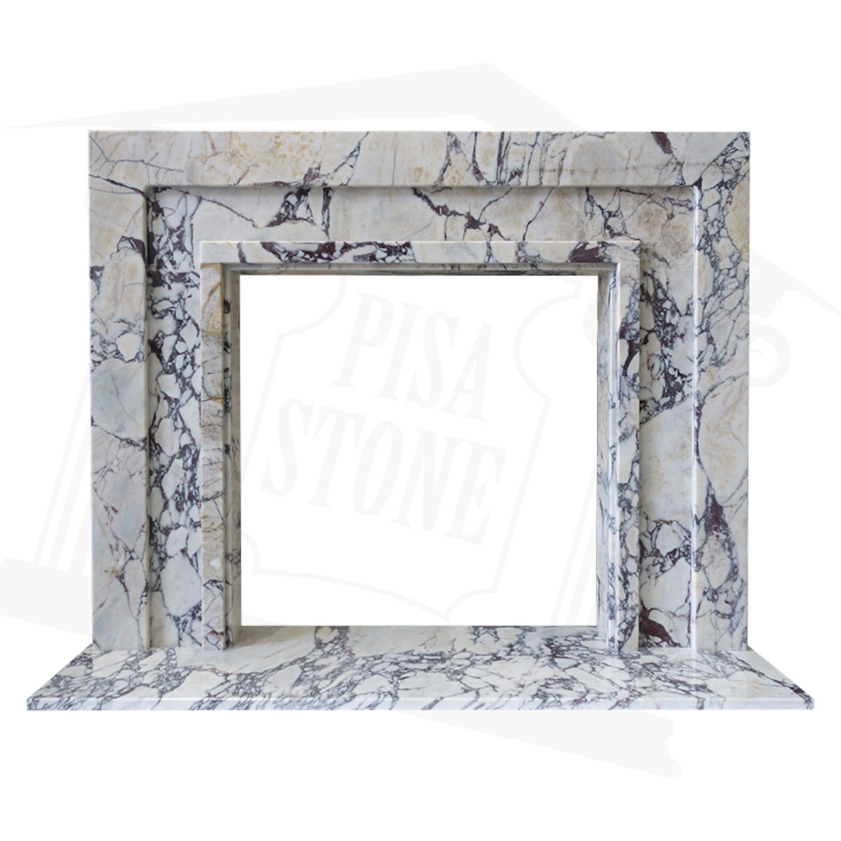 The Manhattan Calacatta Viola Marble Fireplace Surround