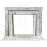 The Manhattan Ibiza White Marble Fireplace Surround