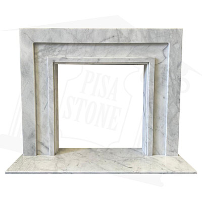 The Manhattan Ibiza White Marble Fireplace Surround