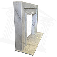 The Manhattan Ibiza White Marble Fireplace Surround