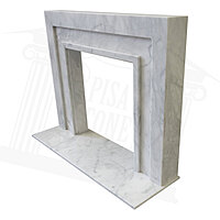 The Manhattan Ibiza White Marble Fireplace Surround