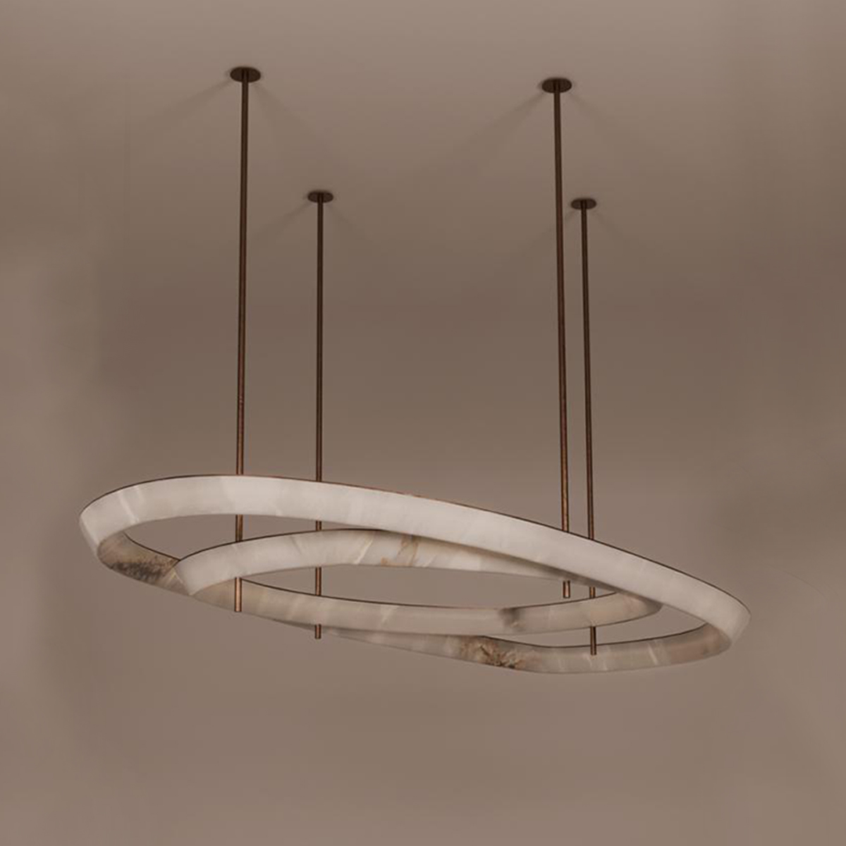 The Infinity Halo Alabaster Pendant