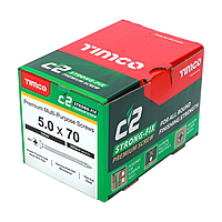 5.0 x 70 (10 x 2 3/4") Wood Screws Pozi CSK C2 Strong-Fix by Timco