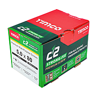 5.8 x 80 (10 x 3") Wood Screws Pozi CSK C2 Strong-Fix by Timco
