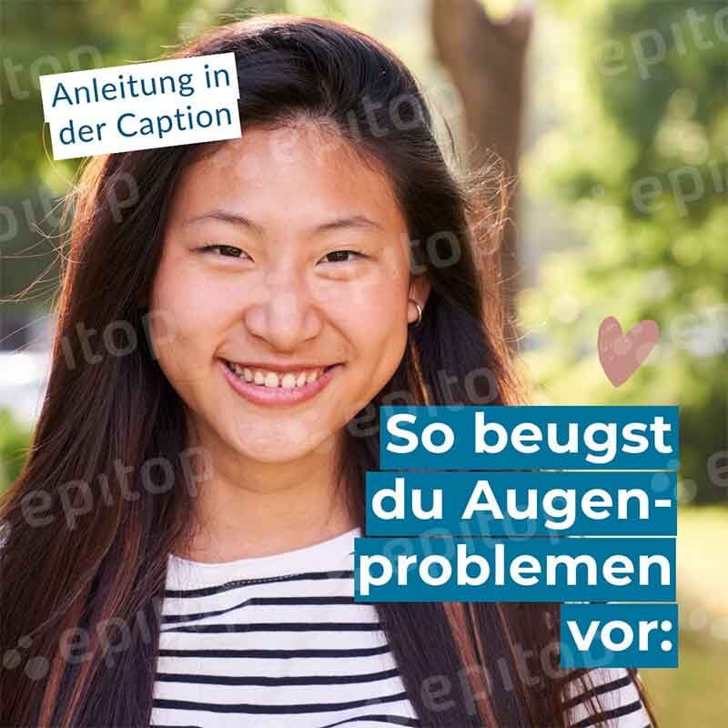 Social-Media Post "Augenprobleme" Social-Media Post "Augenprobleme"