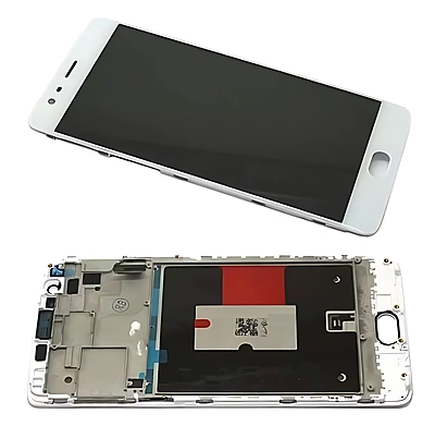 OnePlus 3 & 3T - Replacement Touch Screen OLED Assembly With Frame - White