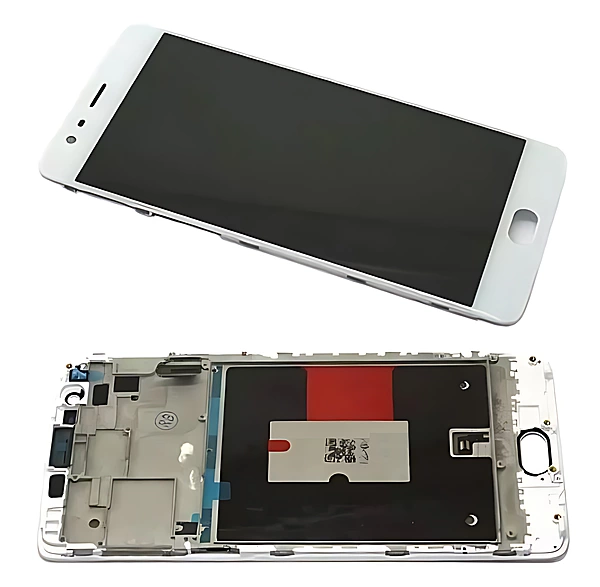 OnePlus 3 & 3T - Replacement Touch Screen OLED Assembly With Frame - White