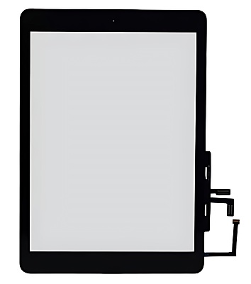 For iPad 5th Gen (2017) - Touch Screen With Button - Black - PQC