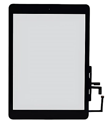 For iPad 5th Gen (2017) - Touch Screen With Button - Black - PQC