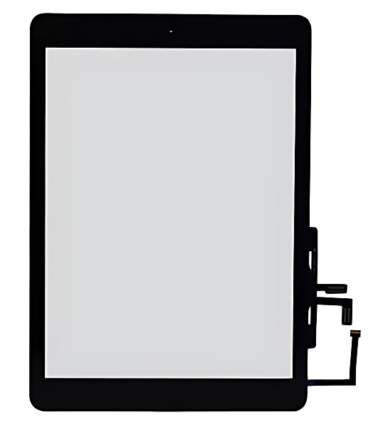 For iPad 5th Gen (2017) - Touch Screen With Button - Black - PQC