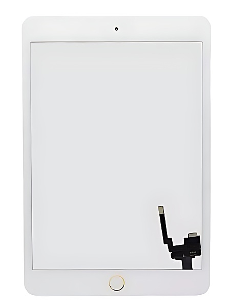 For iPad Mini 3 - Touch Screen With Home Button - White Silver - Premium