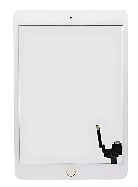 For iPad Mini 3 - Touch Screen With Home Button - White Silver - Premium