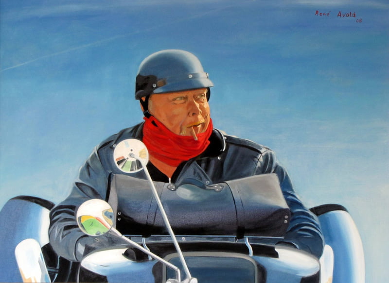 Trike oder er genießt den Sonntag