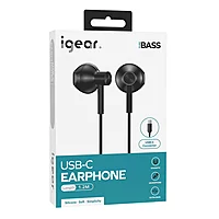 iGear Type C Metallic Handsfree Headphone - W52T Black