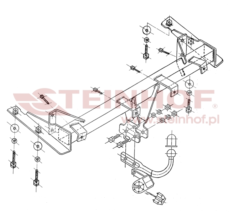VOLKSWAGEN Caddy (Incl Maxi) Tow Bar (2004-2020) V-028