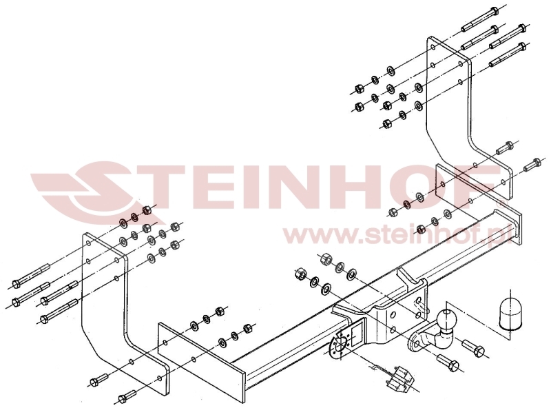 VOLKSWAGEN Crafter I Van, Minibus
(3,5T) (3,665 / 4,325m)
(with step) single wheels Tow Bar (2006-2016) V-033