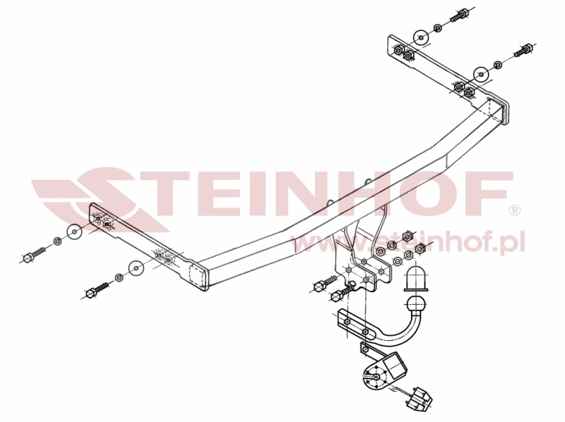 Audi A3 3/5D
(excl. Quattro) Tow Bar (1996-2003) V-056