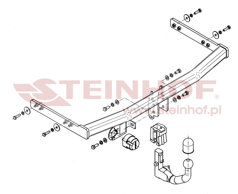 Audi A3 3/5D
(excl. Quattro) Tow Bar (1996-2003) V-060/1
