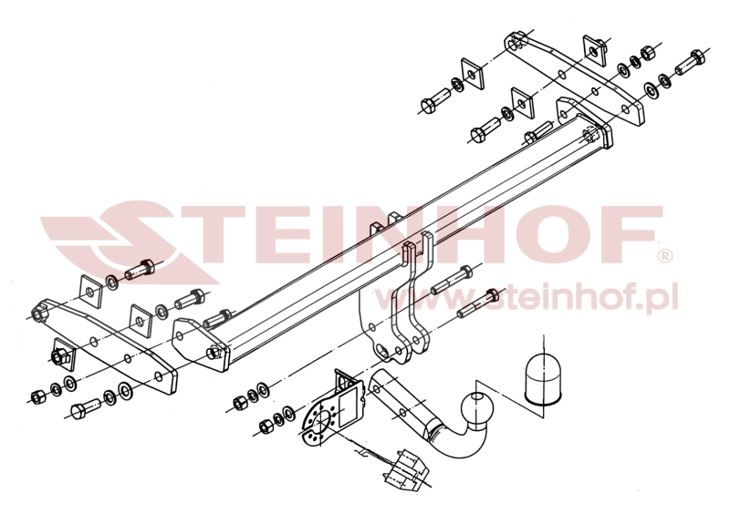 Volvo XC 60 I (excl. R-Design)
(excl. Momentum) Tow Bar (2008-2017) V-284