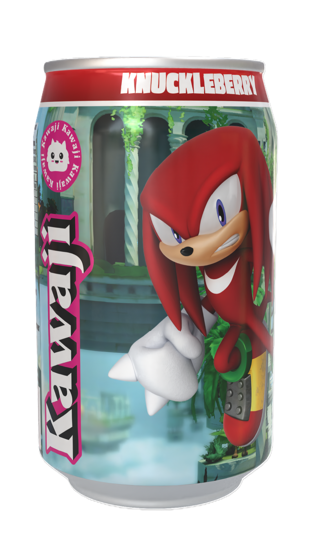 Sonic the Hedgehog Knuckleberry - Summer Fruits  Flavour Soda Can (12 x330ml)