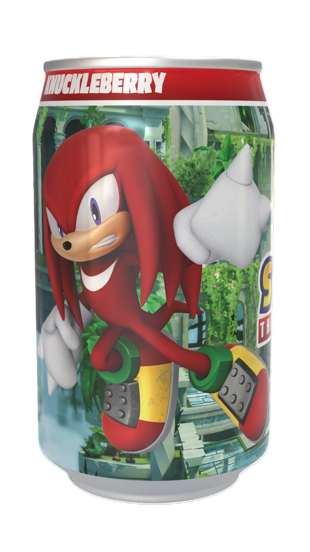Sonic the Hedgehog Knuckleberry - Summer Fruits  Flavour Soda Can (12 x330ml)