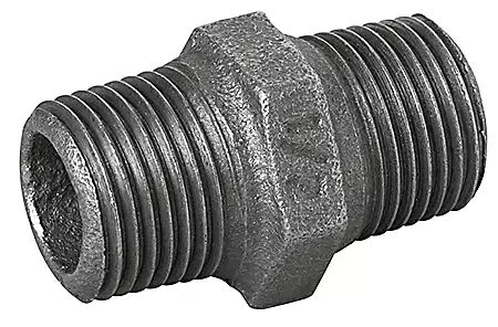 Black Iron Hex Nipples