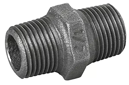 Black Iron Hex Nipples