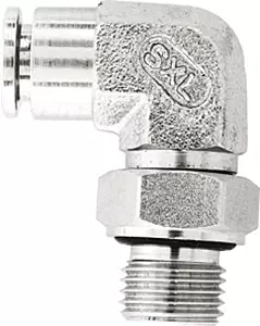316L SS Push-In Male Swivel Elbow - BSPP with O-Ring Seal