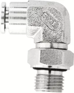 316L SS Push-In Male Swivel Elbow - BSPP with O-Ring Seal