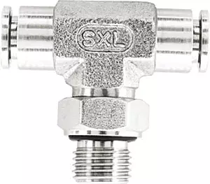 316L SS Push-In Male Swivel Branch Tee - BSPP