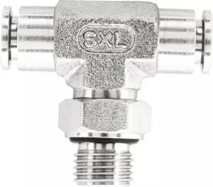 316L SS Push-In Male Swivel Branch Tee - BSPP