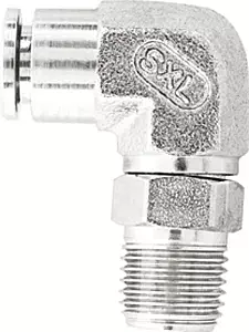 316L SS Push-In Male Swivel Elbow - BSPT