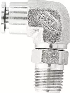 316L SS Push-In Male Swivel Elbow - BSPT