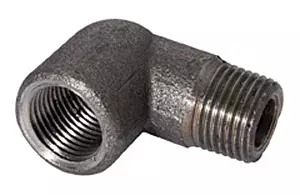 Wrought Iron Male Female Elbow - Black