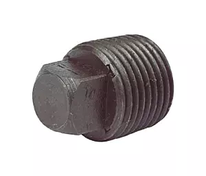 Wrought Iron Solid Blanking Plug - Black