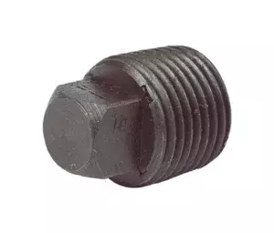 Wrought Iron Solid Blanking Plug - Black
