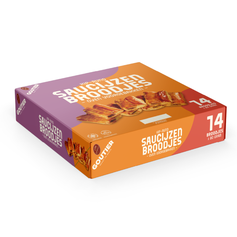 Goutier Roomboter Saucijzenbroodjes 14 stuks // 6 CE per HE