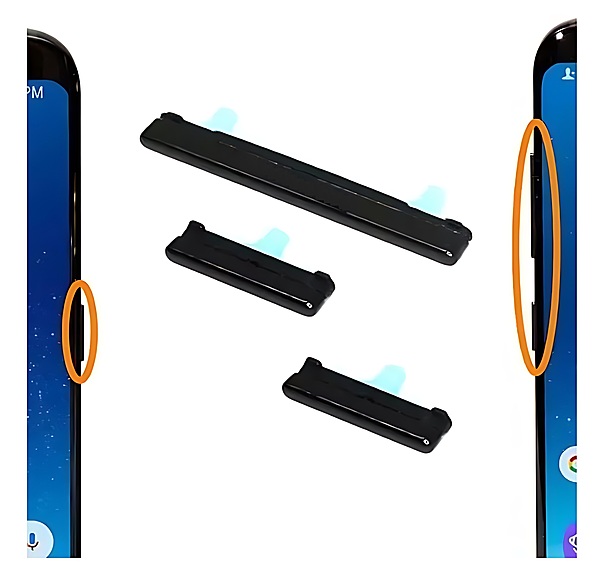 For Samsung Galaxy S8 , S8 Plus - Volume Power Bixby External Buttons - Midnight Black