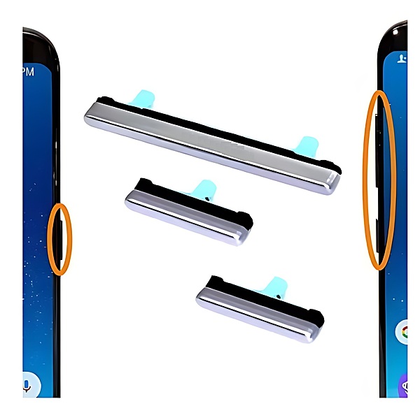 For Samsung Galaxy S8 , S8 Plus - Volume Power Bixby External Buttons - Orchid Grey