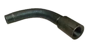 Wrought Iron Male Bend - Black