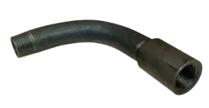 Wrought Iron Male Bend - Black