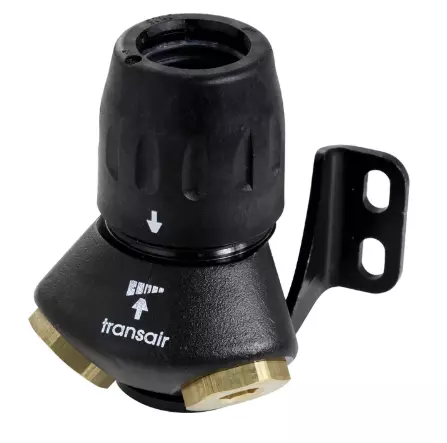Transair Double Port 45Deg Wall Bracket