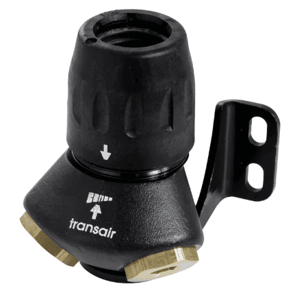 Transair Double Port 45Deg Wall Bracket