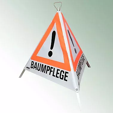 Warnpyramide Baumpflege, 70 cm Seitenlänge